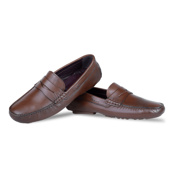 Gary: Mocassin Homme - Cuir Marron - Bleather Maroc