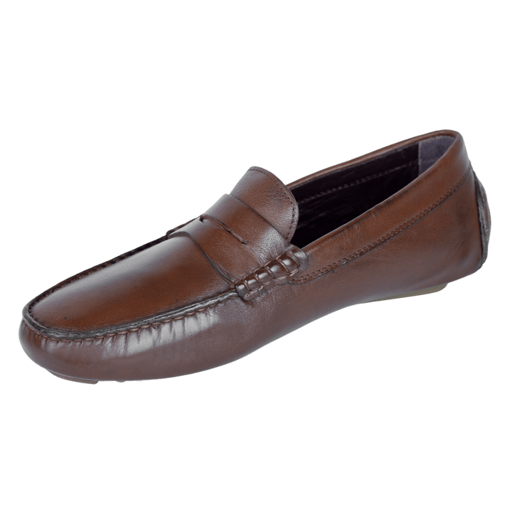 Gary: Mocassin Homme - Cuir Marron - Bleather Maroc