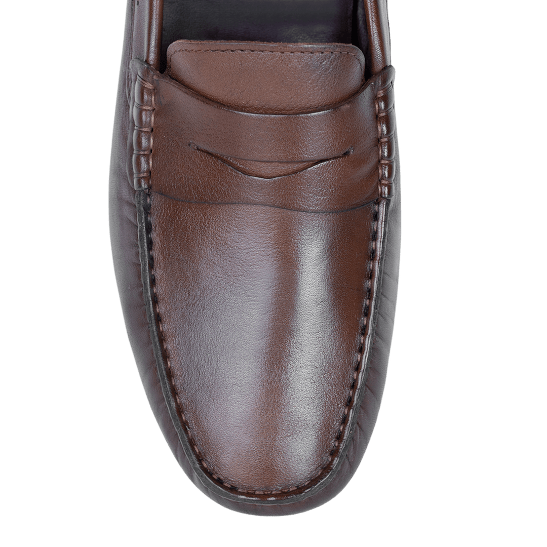 Gary: Mocassin Homme - Cuir Marron - Bleather Maroc