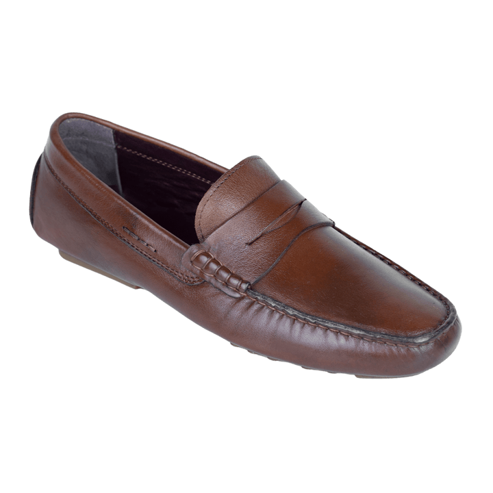 Gary: Mocassin Homme - Cuir Marron - Bleather Maroc