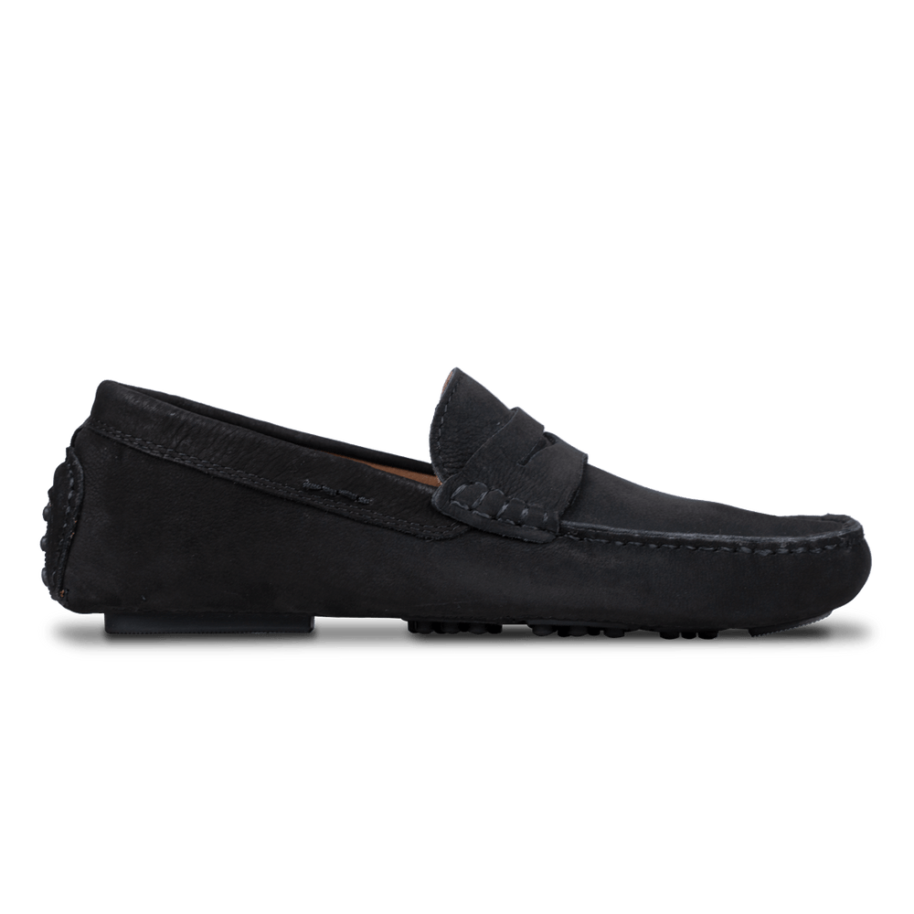 Gary: Mocassin Homme Daim Noir Bleather UK – - Main Image