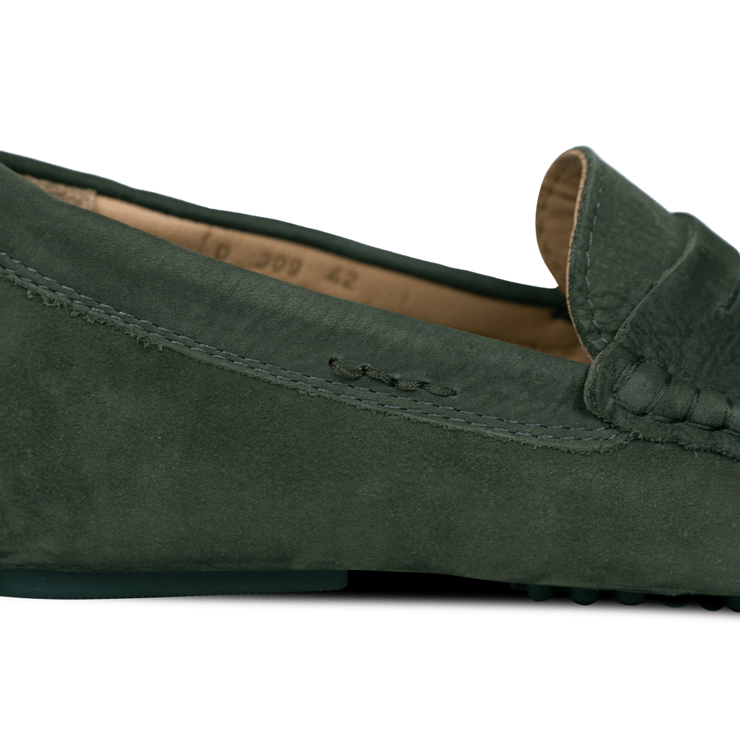 Gary: Mocassin Homme - Daim Vert