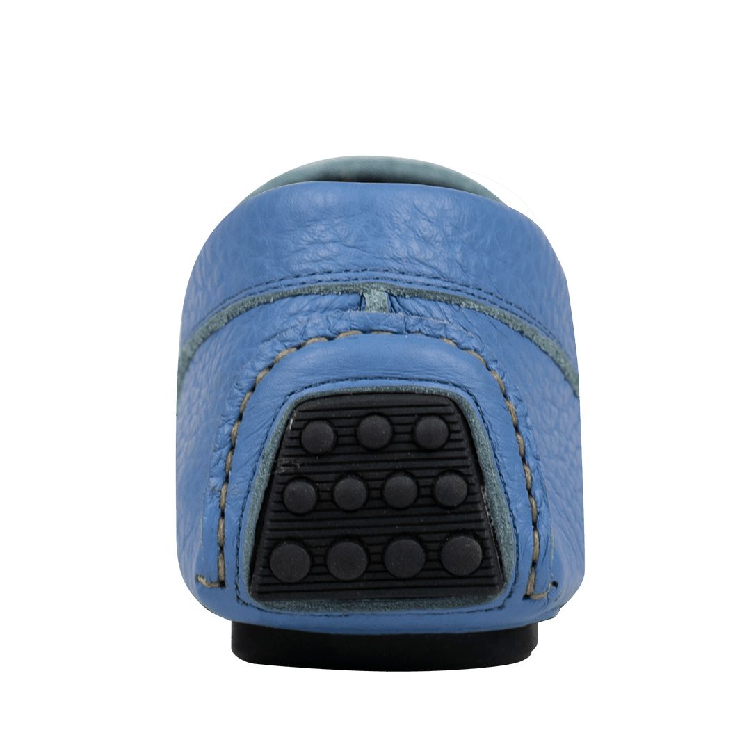 Gary:Mocassin Homme - Gomme Bleu Azur - Bleather Maroc
