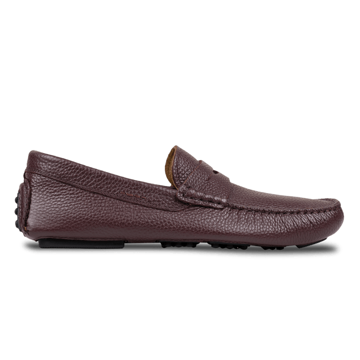 Gary:Mocassin Homme - Gomme Bordeaux - Bleather Maroc