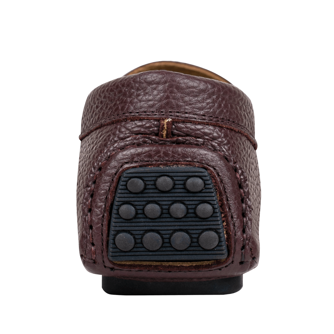 Gary:Mocassin Homme - Gomme Bordeaux - Bleather Maroc