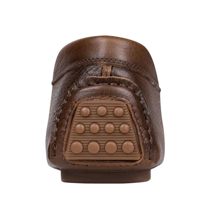 Gary:Mocassin Homme - Gomme Marron grainé - Bleather Maroc