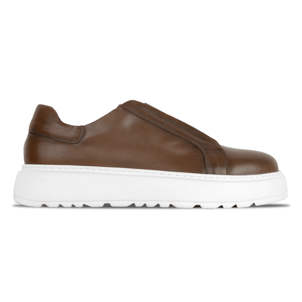 George : Sneakers Homme - Cuir Marron