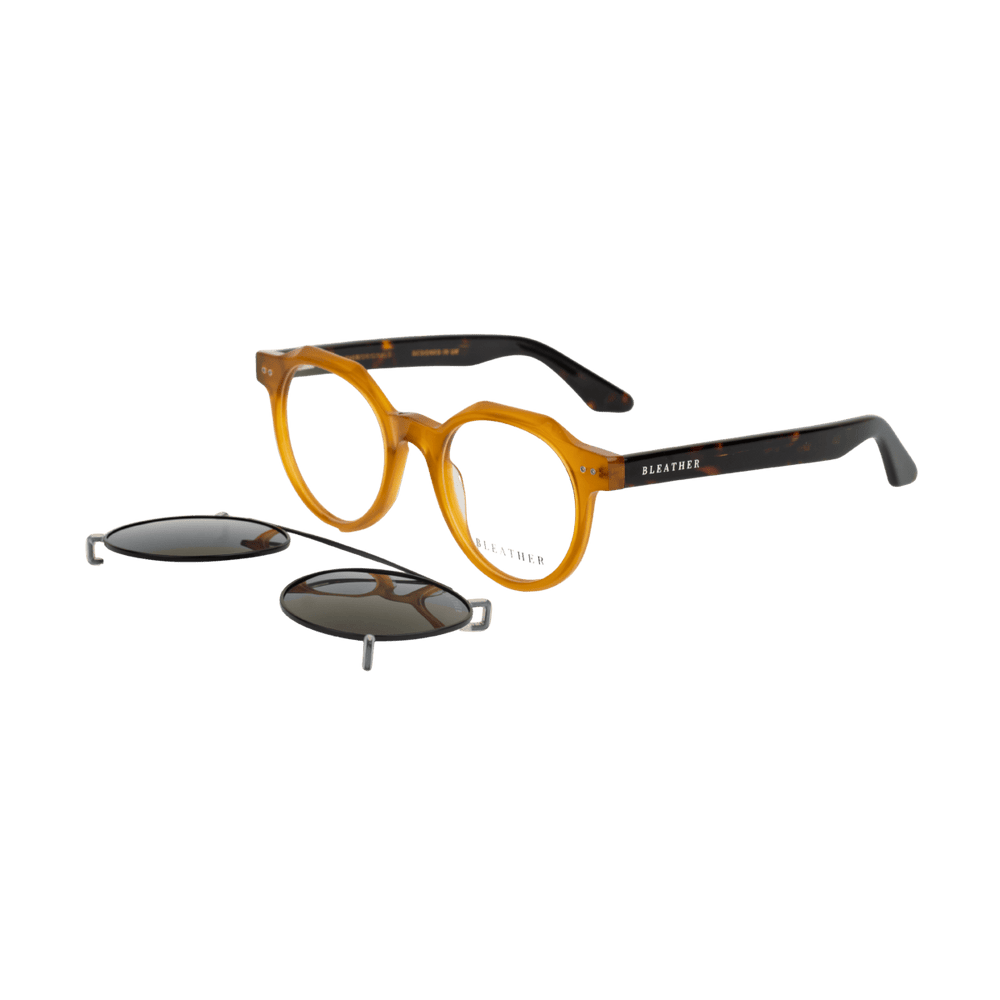 Ginkgo: Lunettes à clips de luxe Caramel - Bleather Maroc