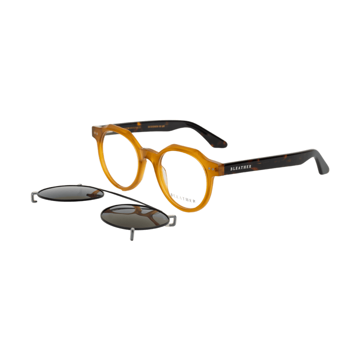Ginkgo: Lunettes à clips de luxe Caramel - Bleather Maroc