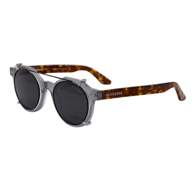 Ginkgo: Lunettes à clips de luxe Gris - Bleather Maroc