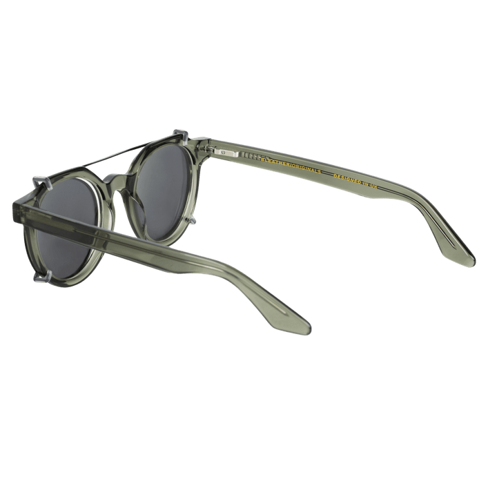 Ginkgo: Lunettes à clips de luxe Gris transparent - Bleather Maroc