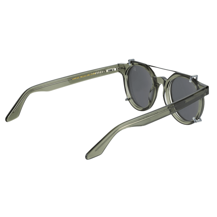 Ginkgo: Lunettes à clips de luxe Gris transparent - Bleather Maroc
