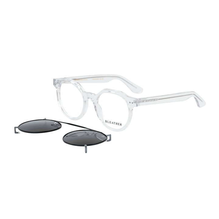 Ginkgo: Lunettes à clips de luxe transparent - Bleather Maroc