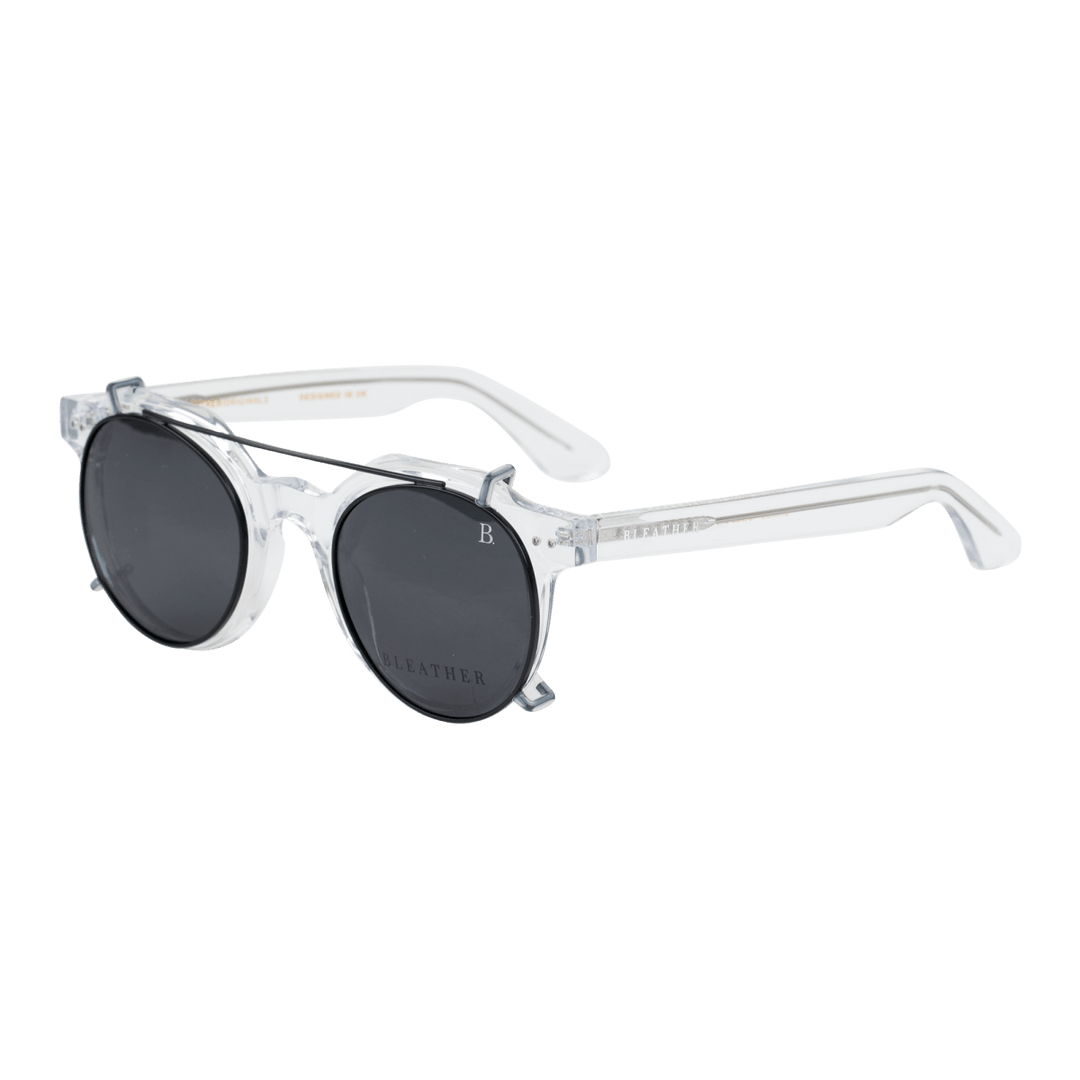 Ginkgo: Lunettes à clips de luxe transparent - Bleather Maroc