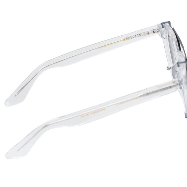 Ginkgo: Lunettes à clips de luxe transparent - Bleather Maroc