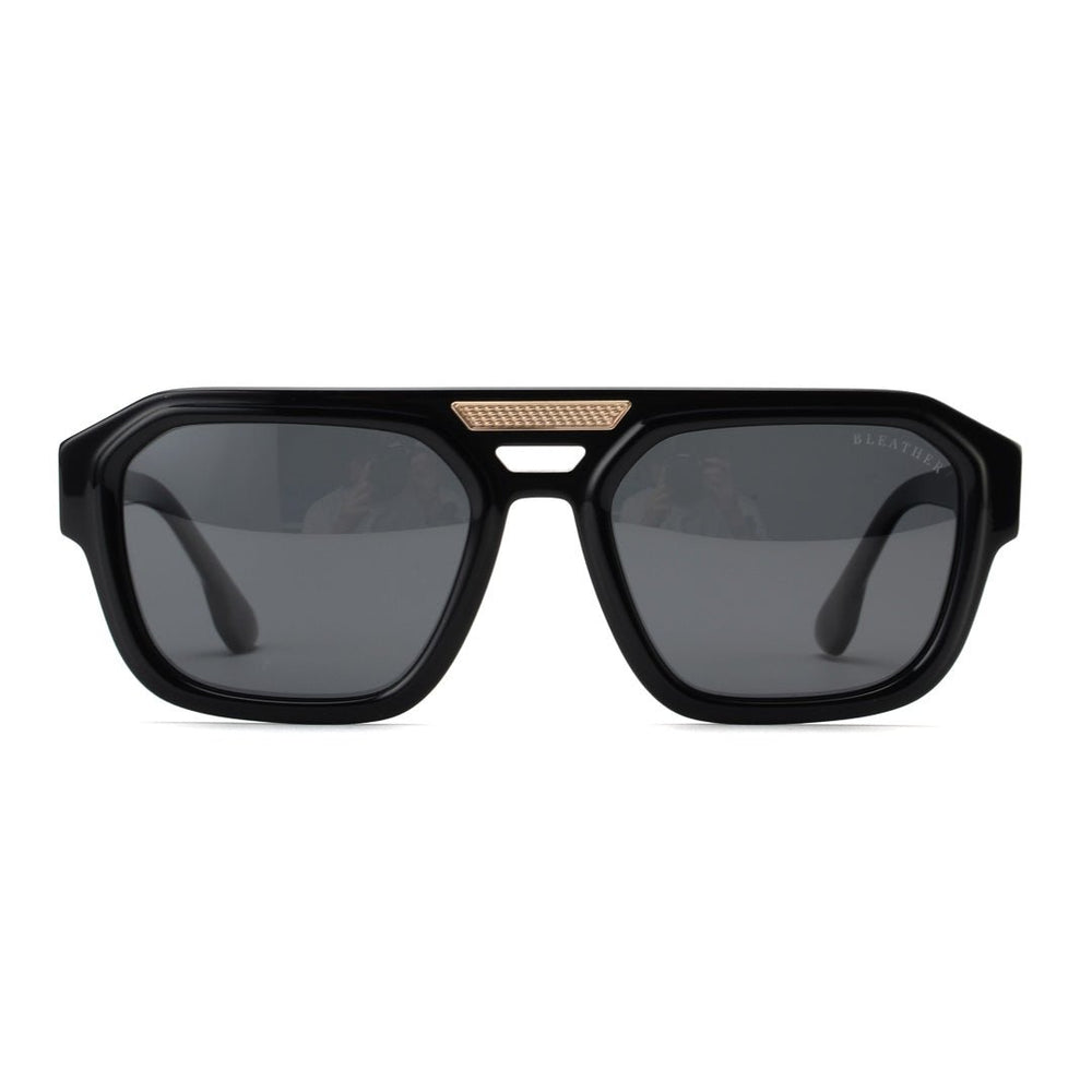 Glaston: Lunettes de soleil de luxe Noir - Bleather Maroc