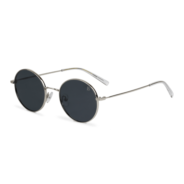 Globe S': Lunettes de soleil de luxe Noir Silver