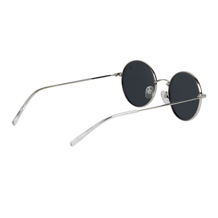 Globe S': Lunettes de soleil de luxe Noir Silver - Bleather Maroc