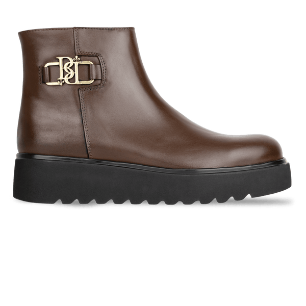 Grace: Bottines Femme - Cuir Marron