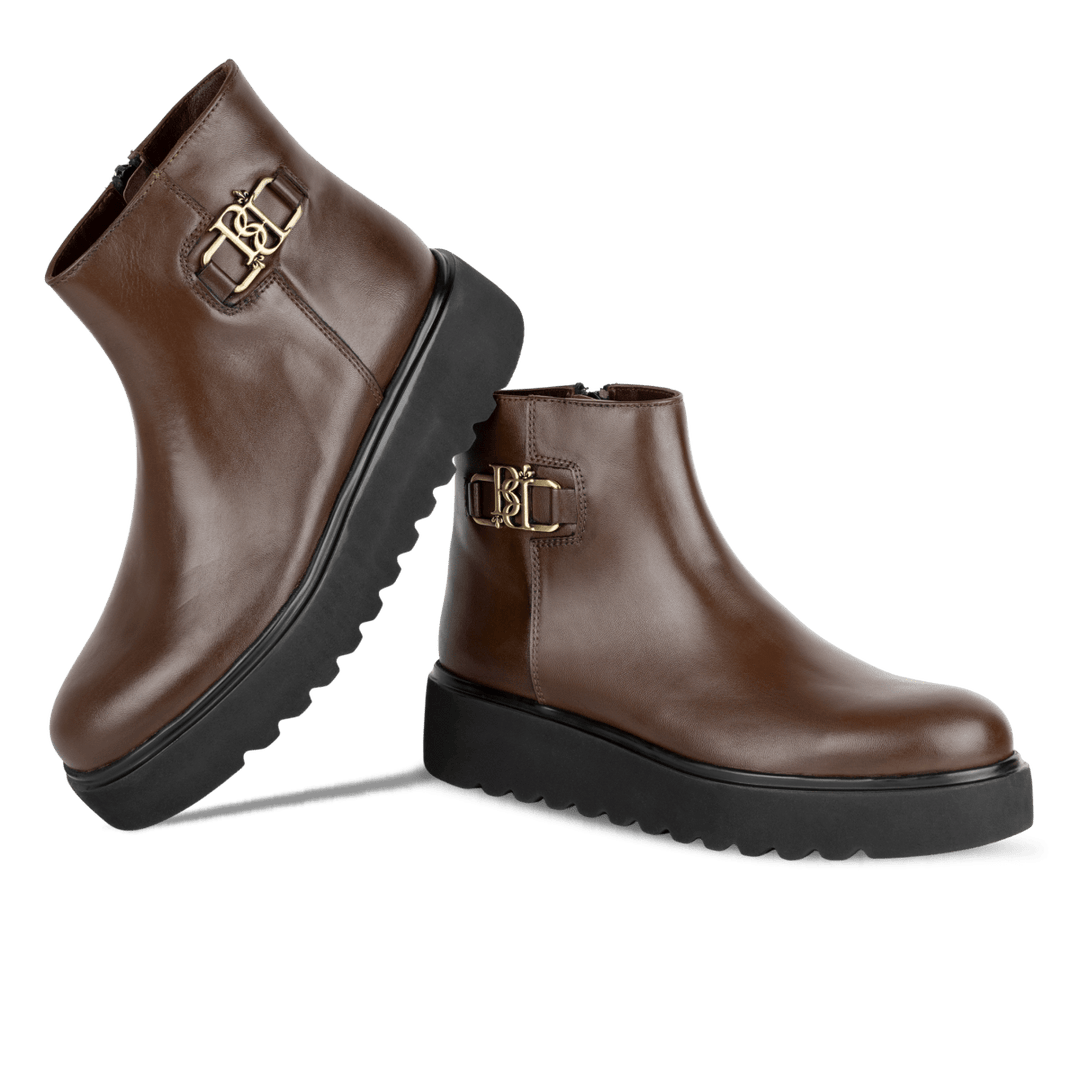 Grace: Bottines Femme - Cuir Marron - Bleather Maroc