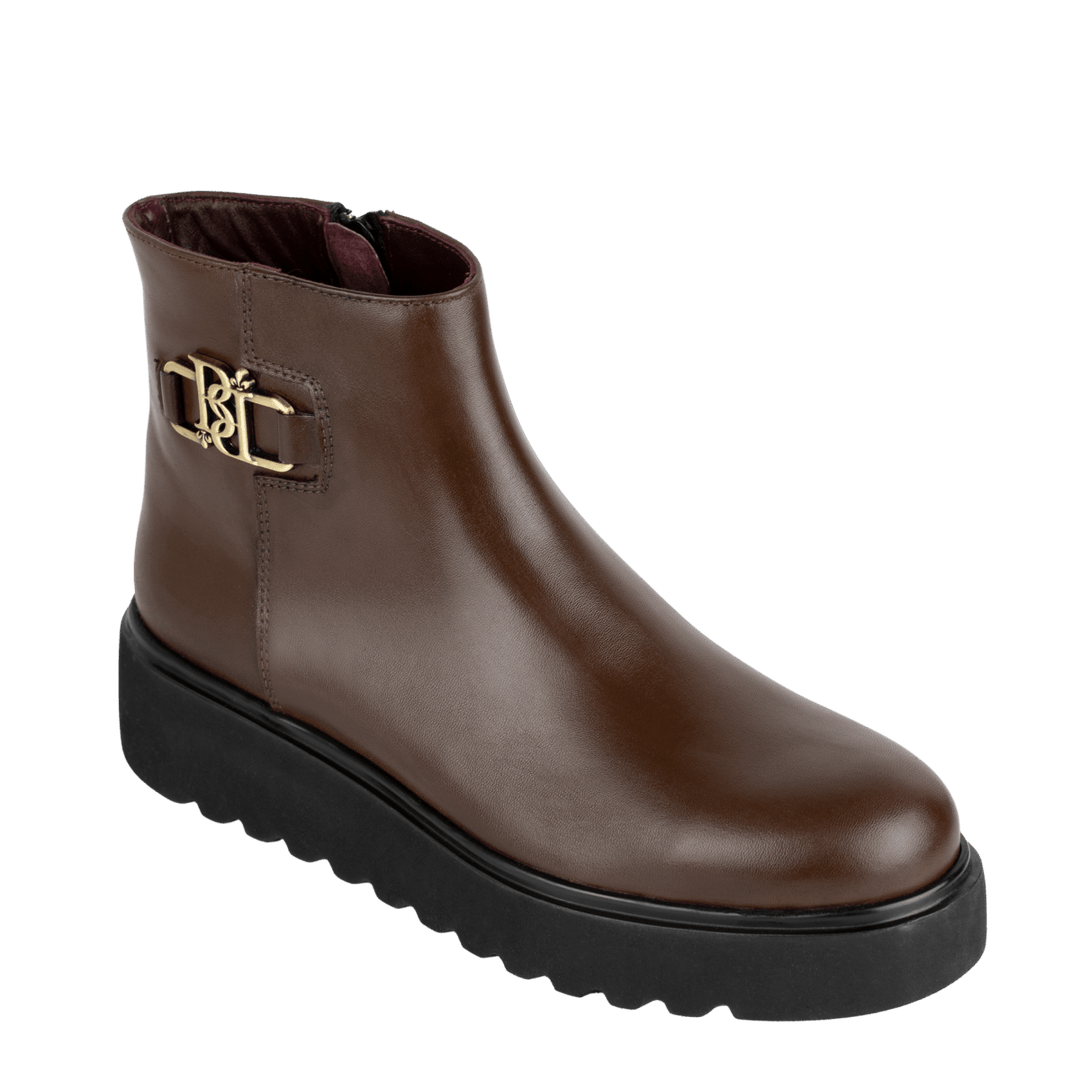 Grace: Bottines Femme - Cuir Marron - Bleather Maroc