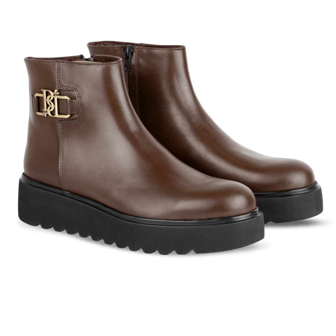 Grace: Bottines Femme - Cuir Marron - Bleather Maroc