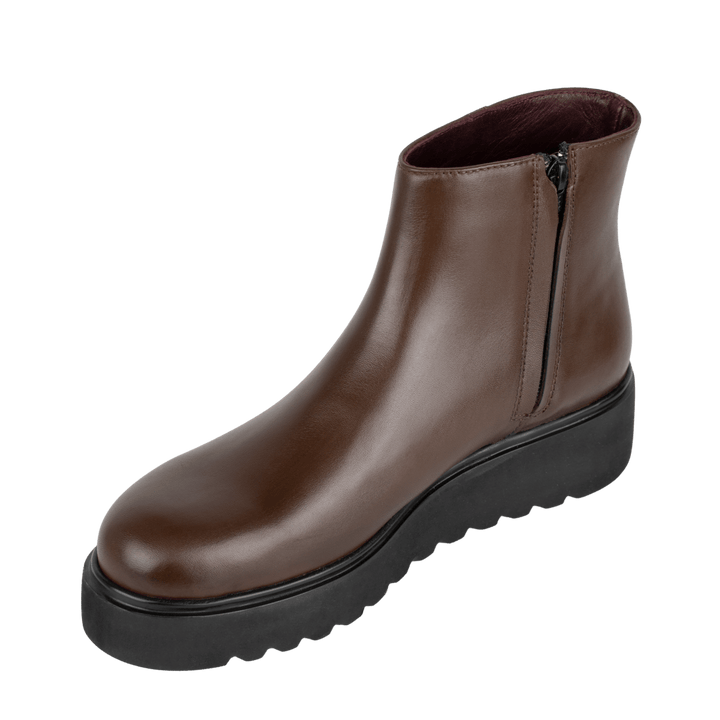 Grace: Bottines Femme - Cuir Marron - Bleather Maroc