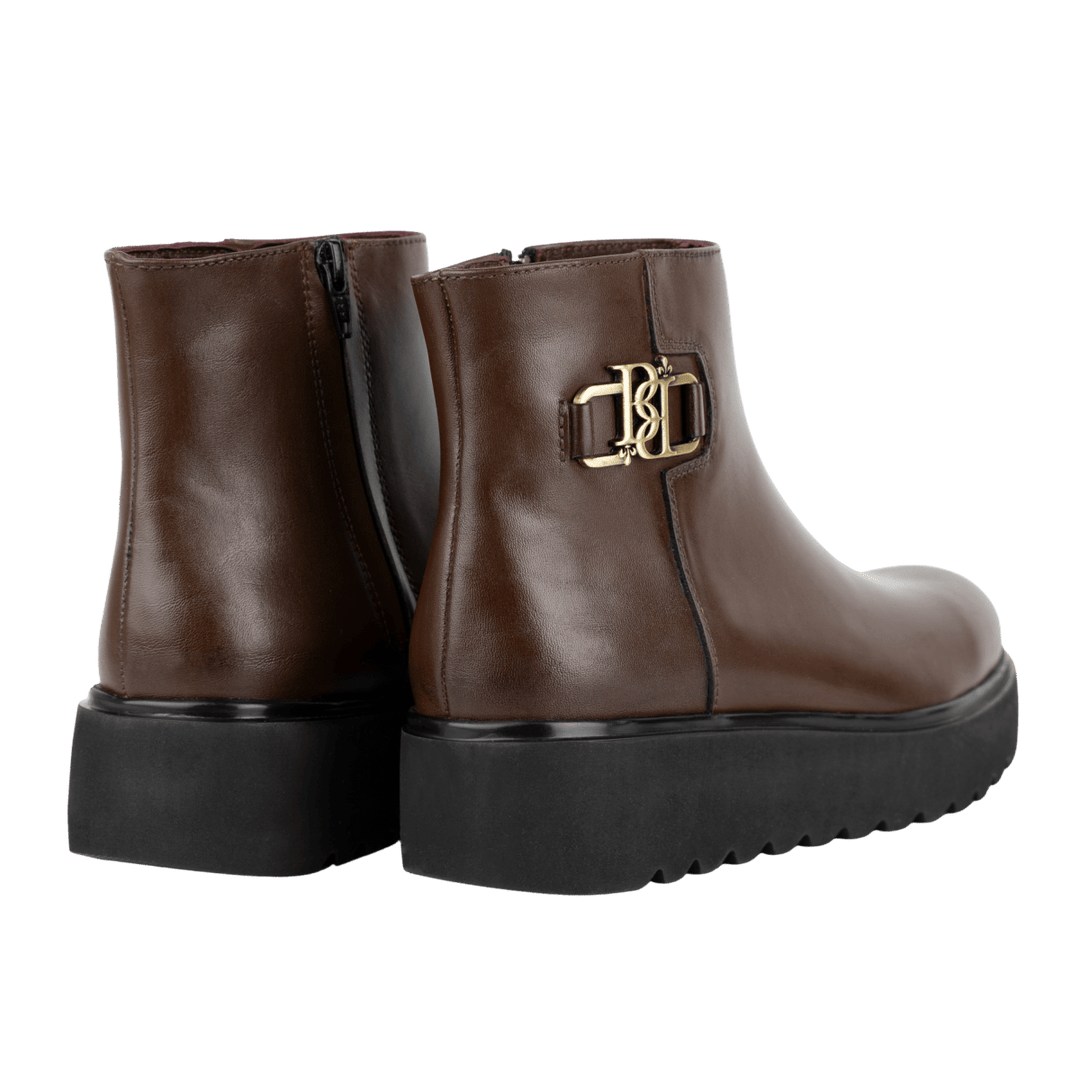 Grace: Bottines Femme - Cuir Marron - Bleather Maroc