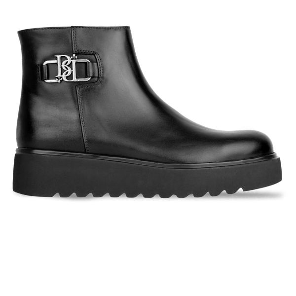 Grace: Bottines Femme - Cuir Noir