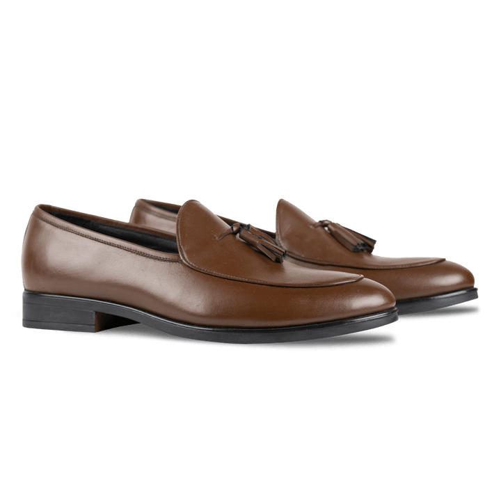Hackney: Mocassin Homme - Cuir Marron - Bleather Maroc