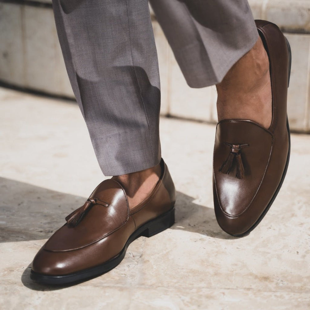 Hackney: Mocassin Homme - Cuir Marron - Bleather Maroc