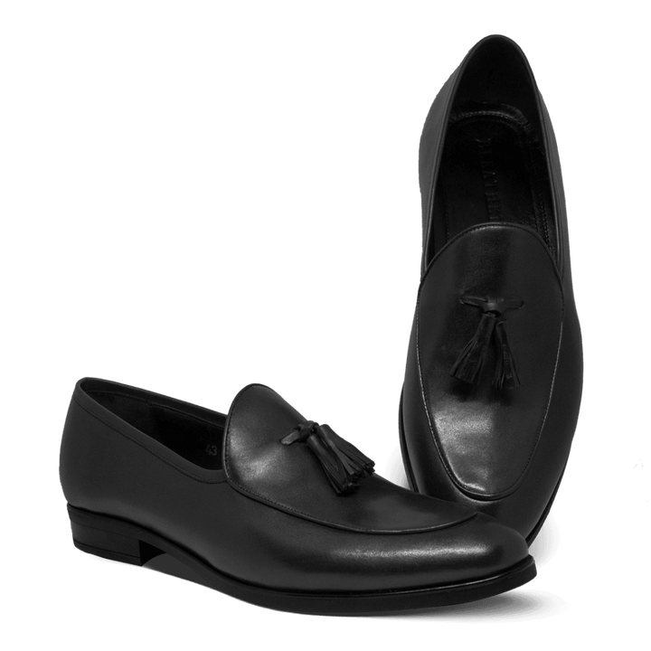 Hackney: Mocassin Homme - Cuir Noir - Bleather Maroc