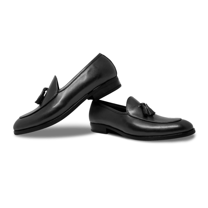 Hackney: Mocassin Homme - Cuir Noir - Bleather Maroc