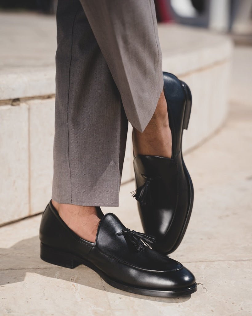 Hackney: Mocassin Homme - Cuir Noir - Bleather Maroc