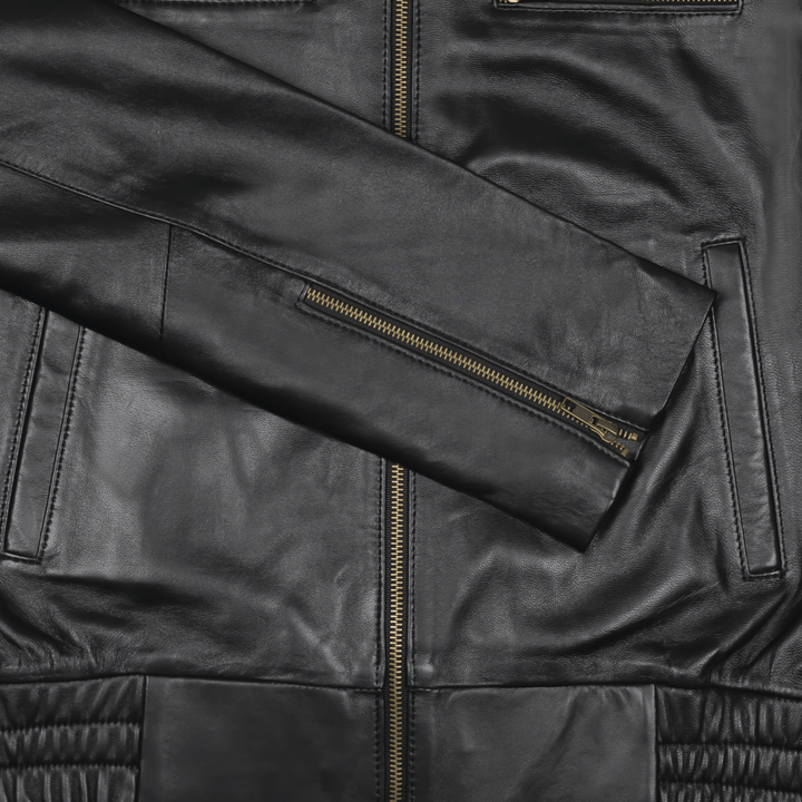 Hailey: Jacket Femme - Cuir Noir - Bleather Maroc