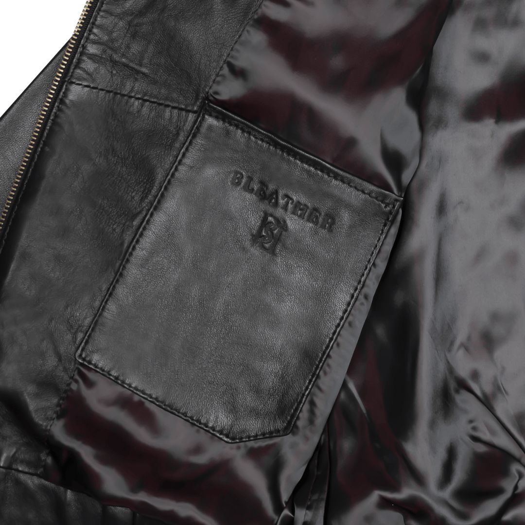 Hailey: Jacket Femme - Cuir Noir - Bleather Maroc