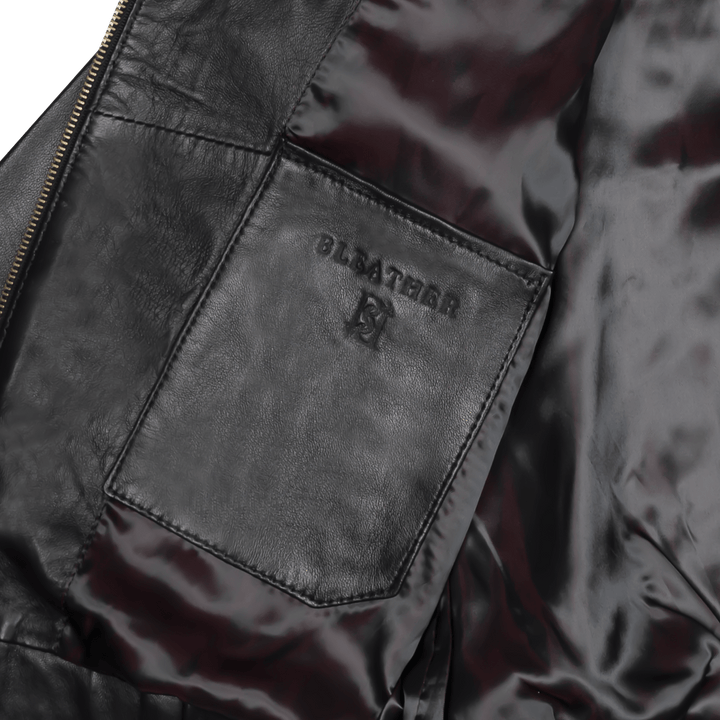 Hailey: Jacket Femme - Cuir Noir - Bleather Maroc