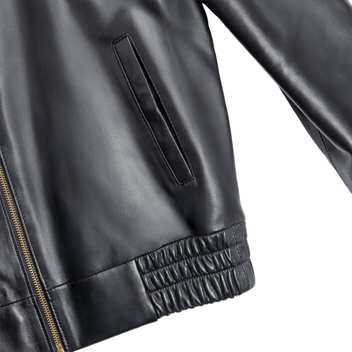 Hailey: Jacket Femme - Cuir Noir - Bleather Maroc