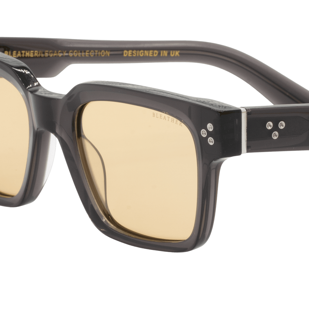 Harper - A': Lunettes de soleil de luxe Jaune trans/Gris - Bleather Maroc