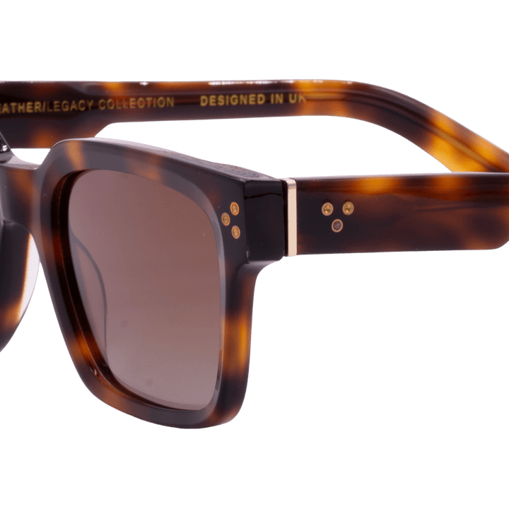 Harper A': Lunettes de soleil de luxe Mr dég/Havane - Bleather Maroc