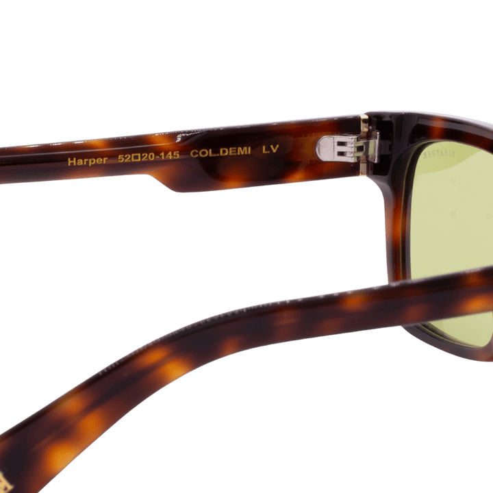 Harper A': Lunettes de soleil de luxe Vert trans/Havane - Bleather Maroc