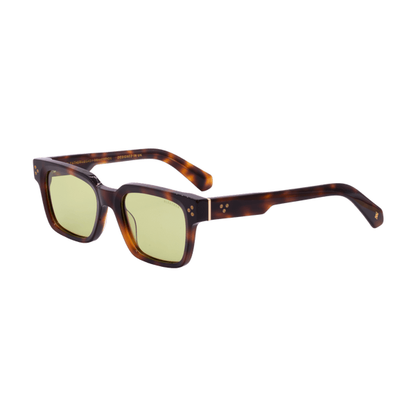 Harper A': Lunettes de soleil de luxe Vert trans/Havane