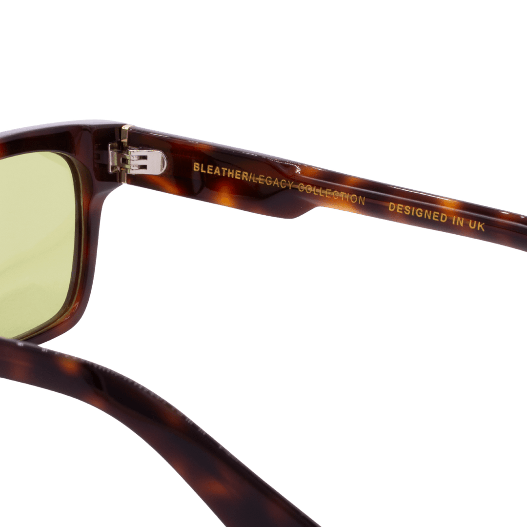 Harper A': Lunettes de soleil de luxe Vert trans/Havane - Bleather Maroc