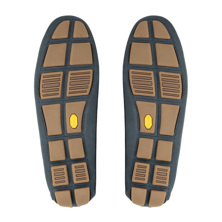 Harvey : Mocassin Homme - Nubuck Bleu Persan - Bleather Maroc