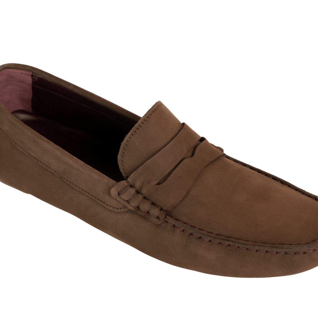 Harvey : Mocassin Homme - Nubuck Marron - Bleather Maroc