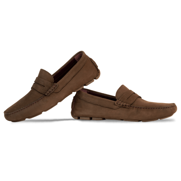 Harvey : Mocassin Homme - Nubuck Marron - Bleather Maroc