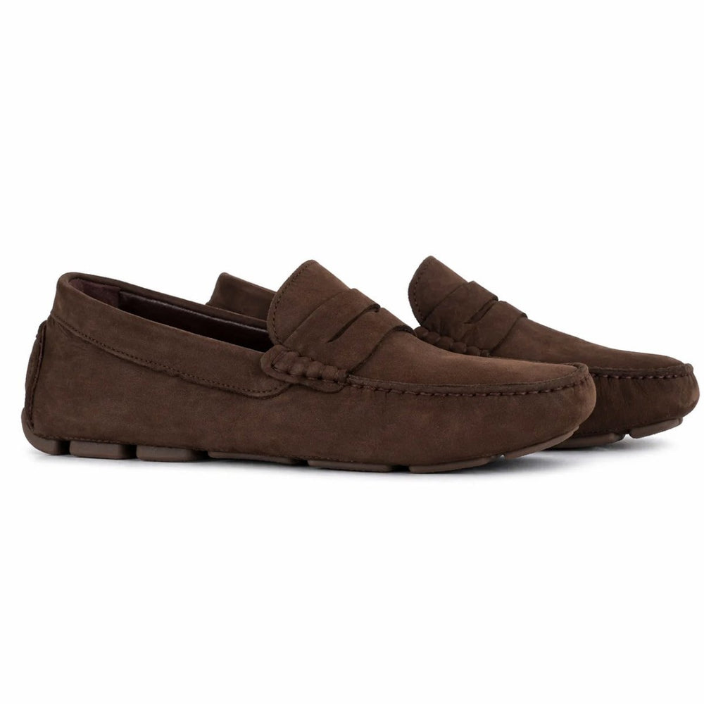 Harvey : Mocassin Homme - Nubuck Marron - Bleather Maroc
