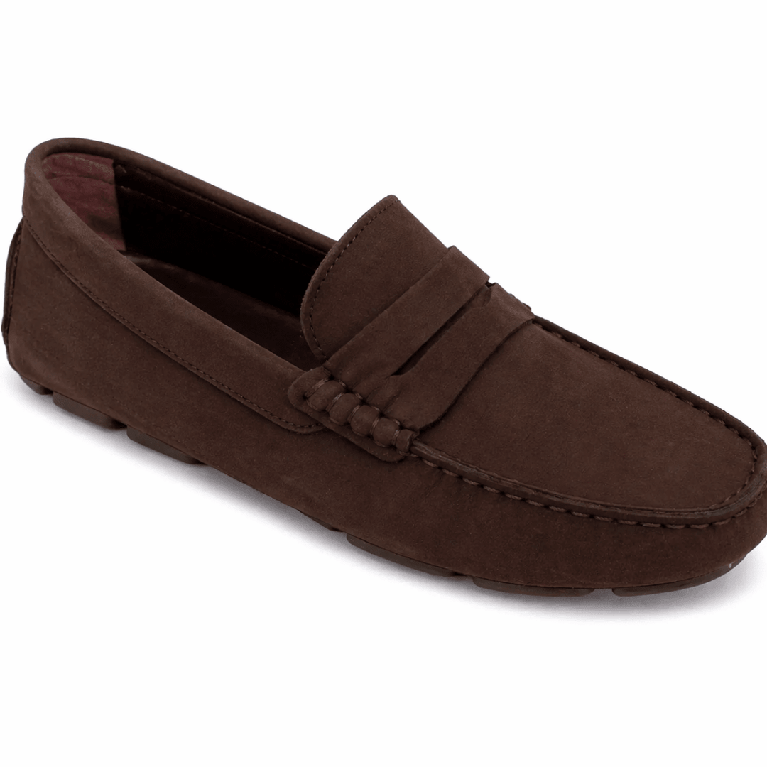 Harvey : Mocassin Homme - Nubuck Marron - Bleather Maroc