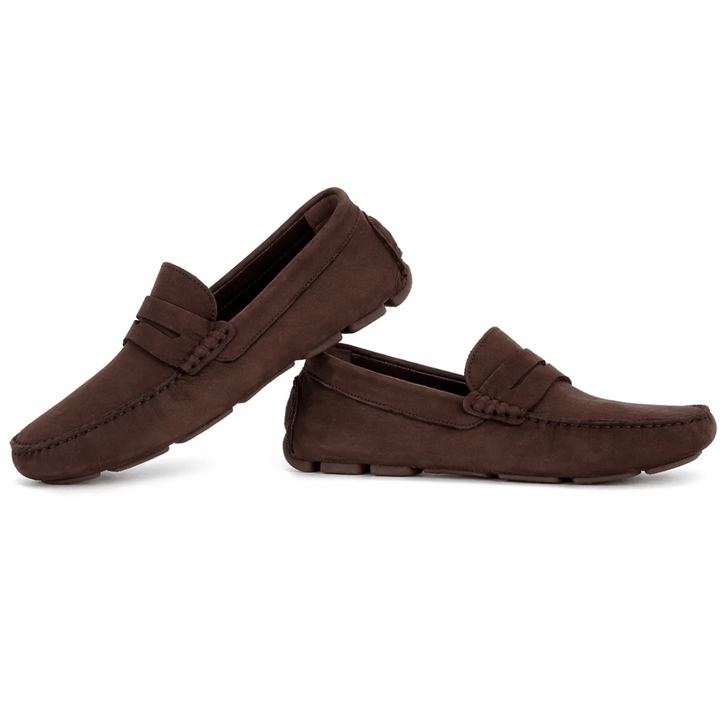 Harvey : Mocassin Homme - Nubuck Marron - Bleather Maroc