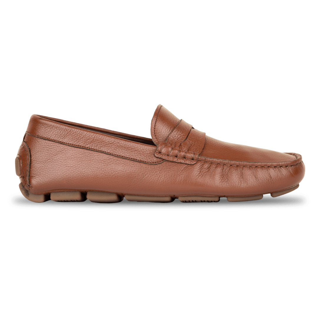 Harvey : Mocassin Homme - Tabac grainé - Bleather Maroc